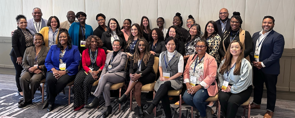 The image displays a group photo of the ASA RISE Cohort 2 from the On Aging 2023 conference.