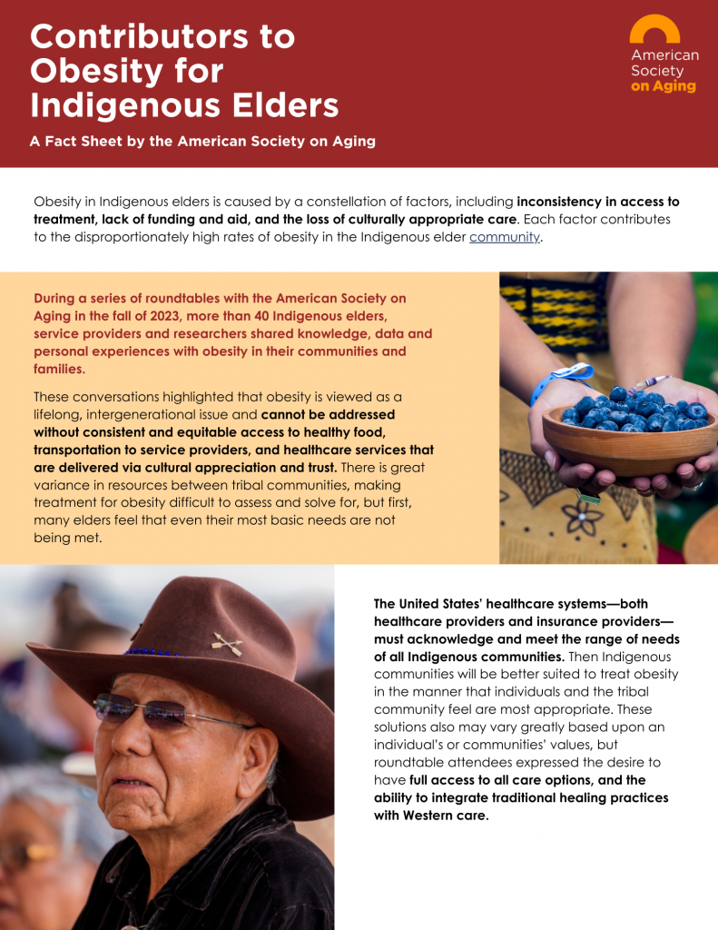 Contributors to Obesity for Indigenous Elders