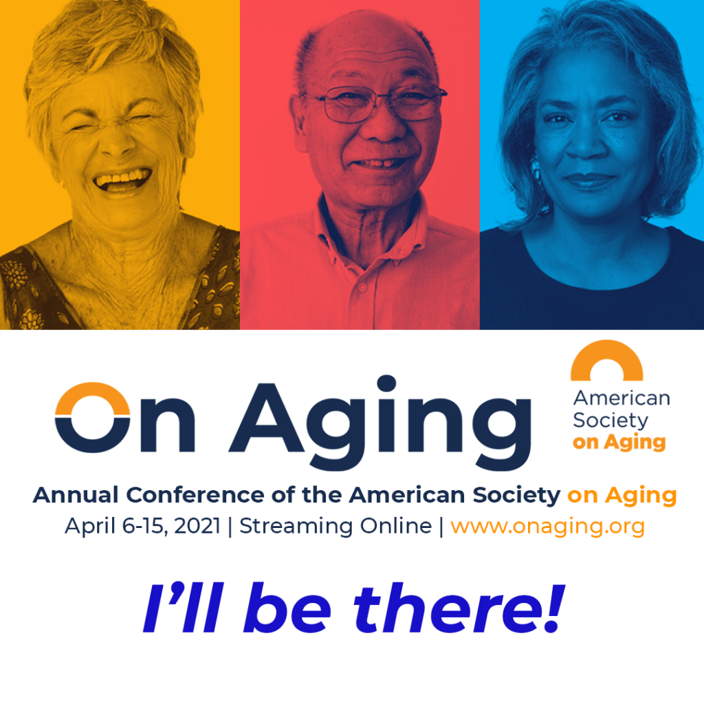 On Aging 2021 badge for attendees 