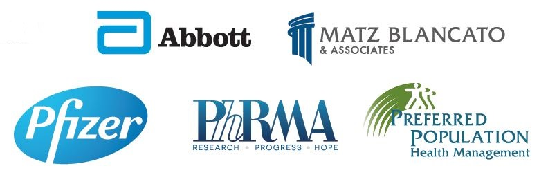 Logos: Abbott, Matz, Blancato & Associates, Pfizer, PhRMA, and Preferred Population Health Management